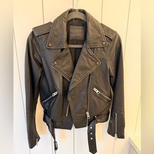 All Saints Black Leather Jacket